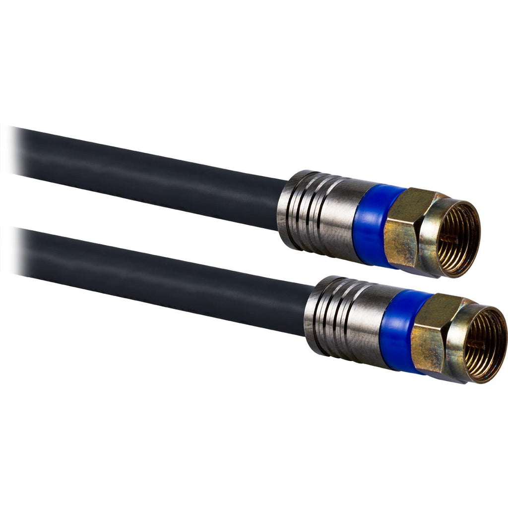 GE Pro 25ft. Quad-Shield RG6 Coaxial Cable, Black