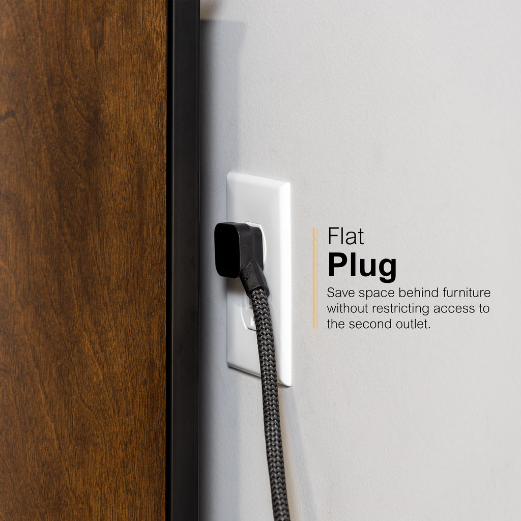 GE 6-Outlet 3ft. Surge Protector, 2 Pack, Black