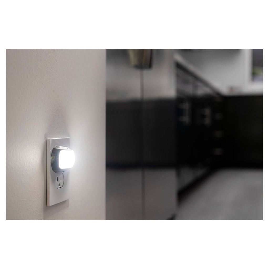 GE Light Sensing LED Night Light, Brushed Nickel