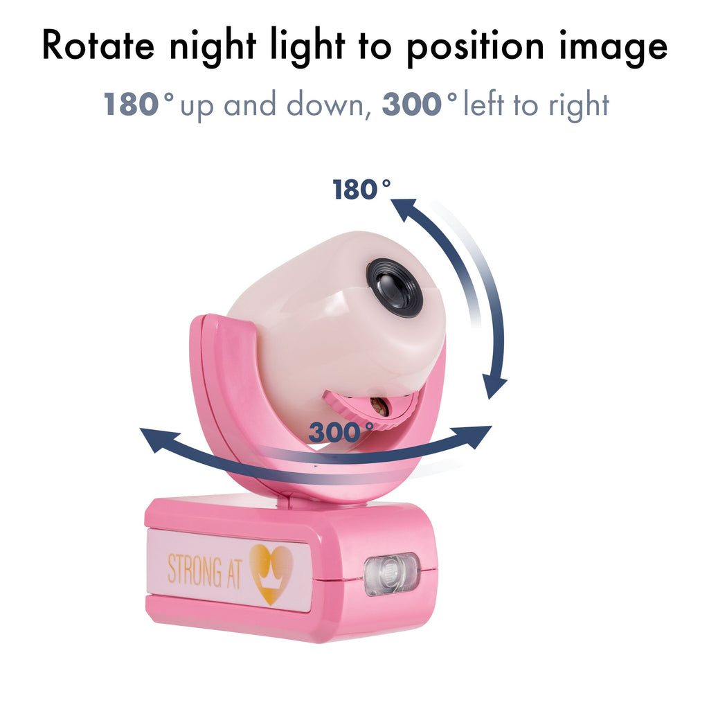 Projectables Disney Princesses Light Sensing 6-Image LED Night Light, Pink