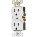 GE UltraPro Grounding Duplex Heavy-Duty Receptacle, White