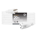 GE 1-Outlet Grounded Extension Cord, Outdoor, 20ft., 16AWG, White