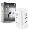 GE-branded UltraPro 6-Outlet Swivel Surge Tap, 980J, White