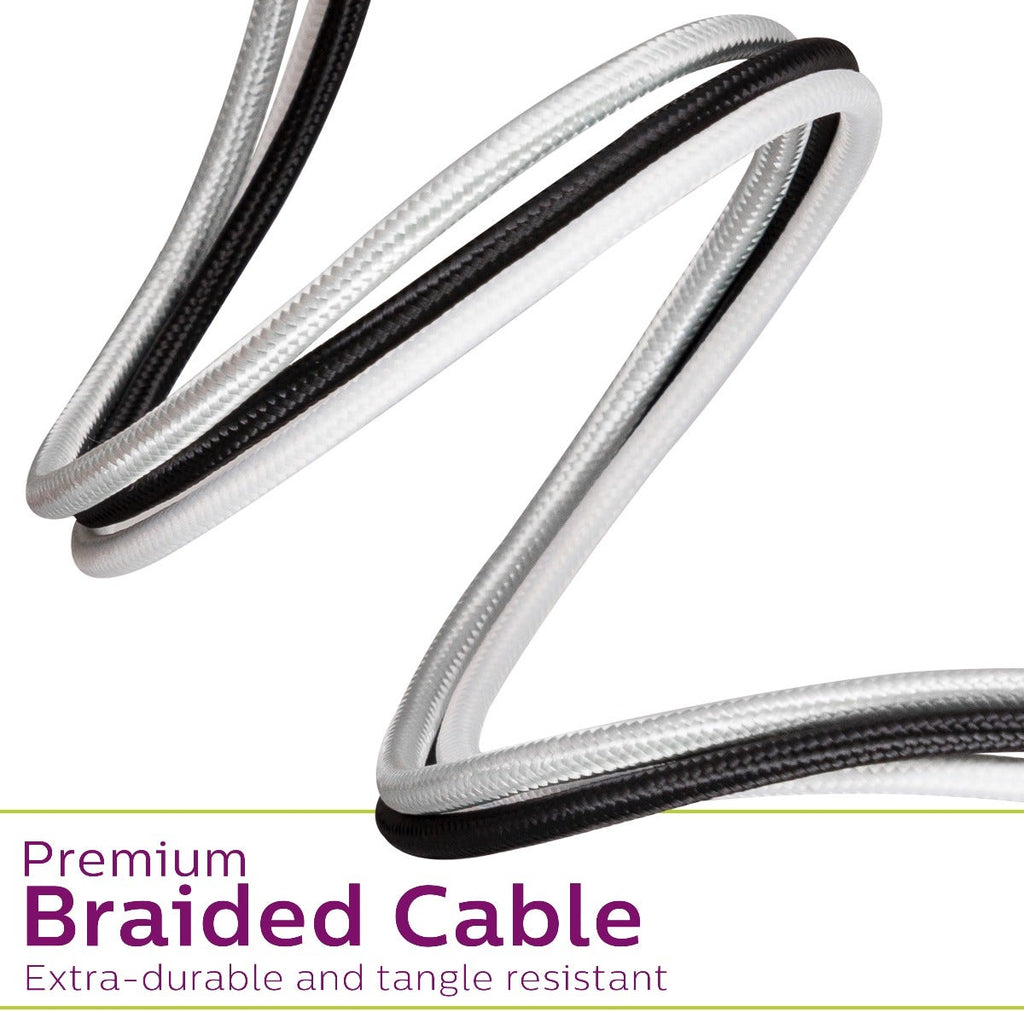 Philips 6ft. USB-C Braided Charging Cable, Black
