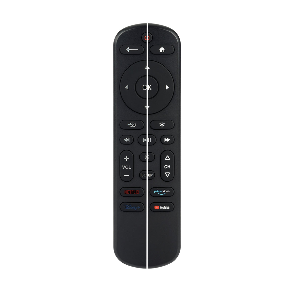 GE OneTouch Replacement Remote Control, Backlit, Black