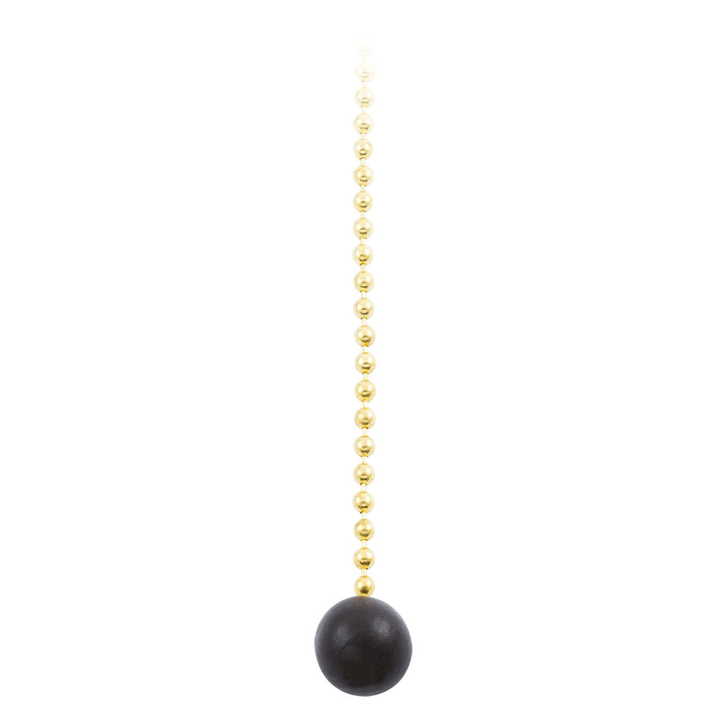 Power Gear 3 ft. Beaded Chain with Wooden Ball, Brass