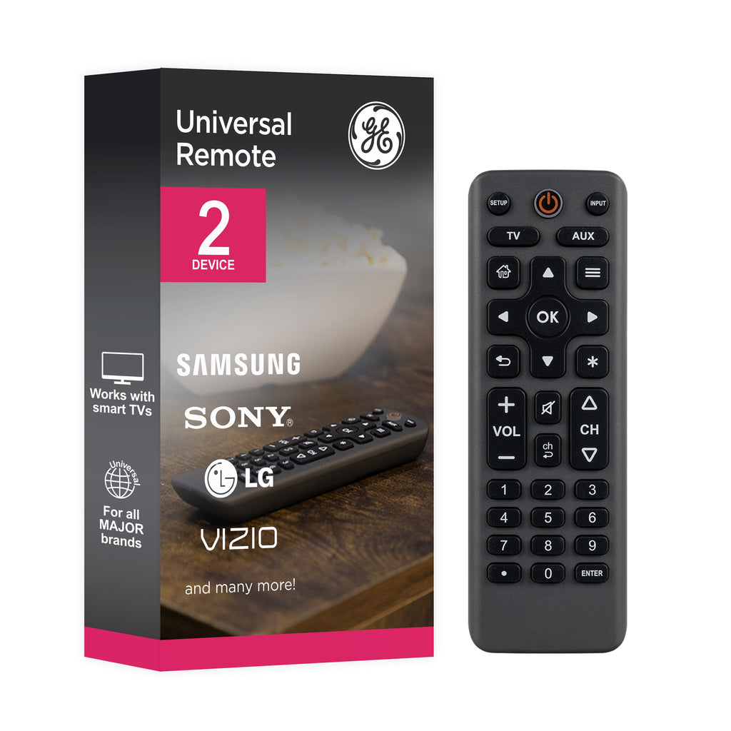 GE 2-Device Universal Remote Control, Charcoal