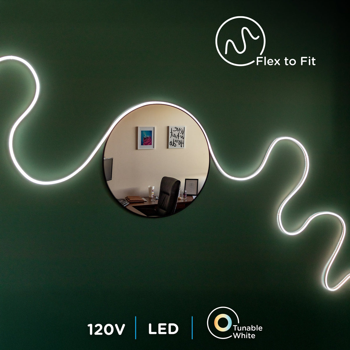 Enbrighten VIBE WiFi Spectrum Indoor Color-Changing LED Flex Light, 16ft.
