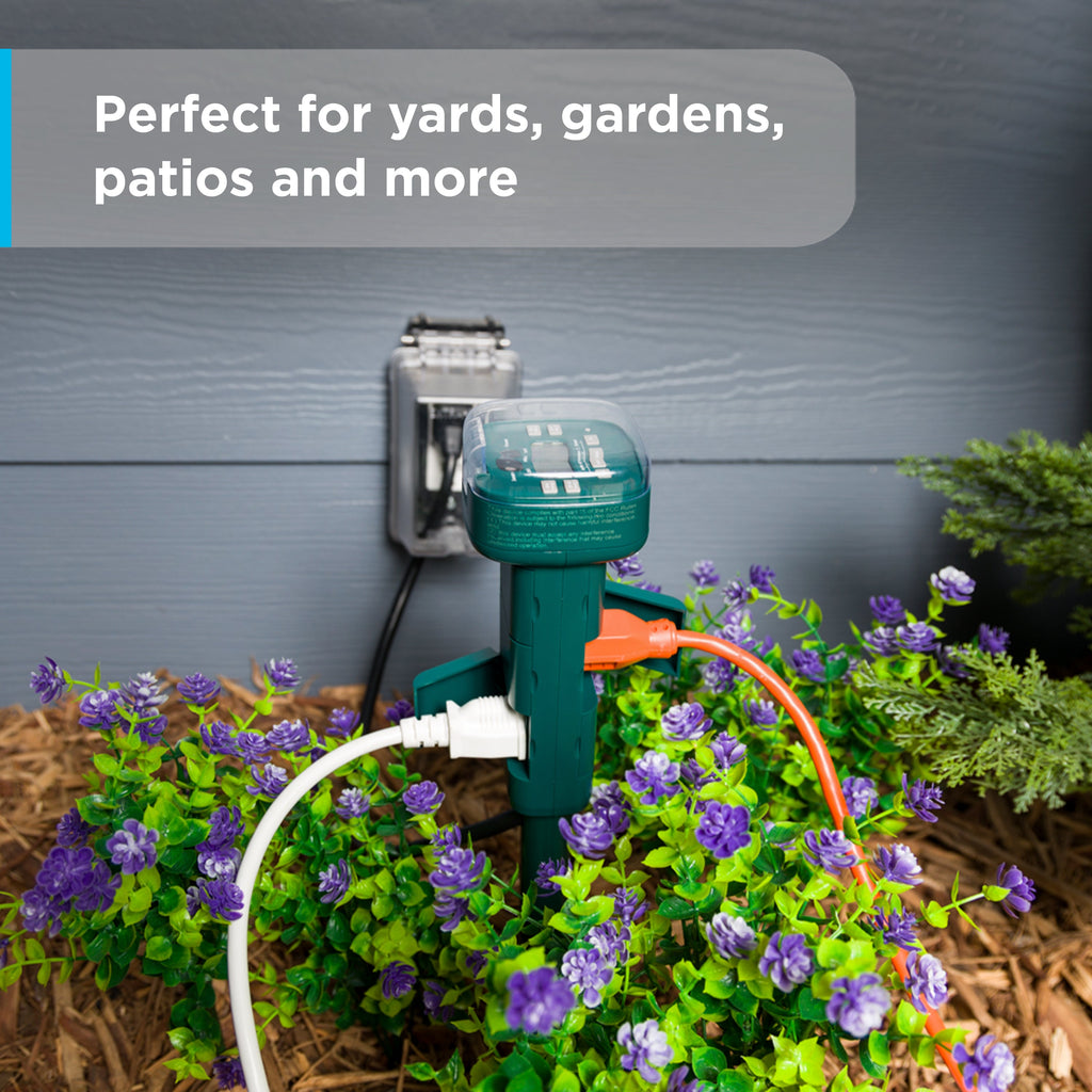 GE 6-Outlet Outdoor Yard Stake Timer