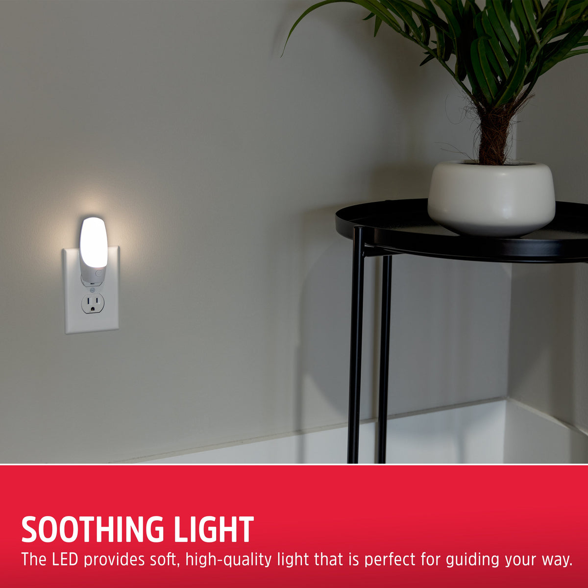 Energizer Manual Button Night Light, 4 Pack, White