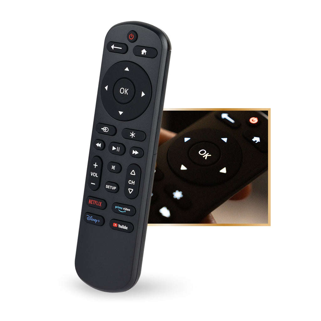 UltraPro OneTouch Streaming Replacement Remote for Smart TVs, Backlit