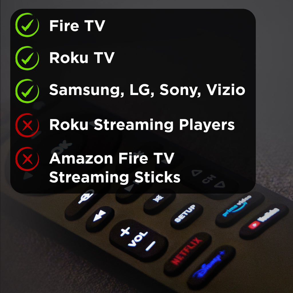 UltraPro OneTouch Streaming Replacement Remote for Smart TVs, Backlit