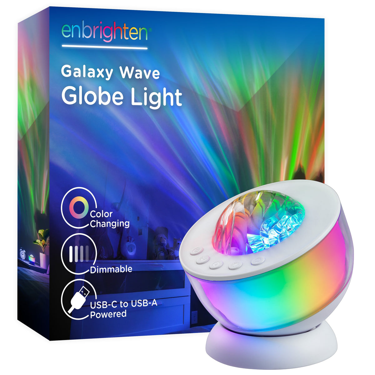 Enbrighten Galaxy Wave Projector Globe Light