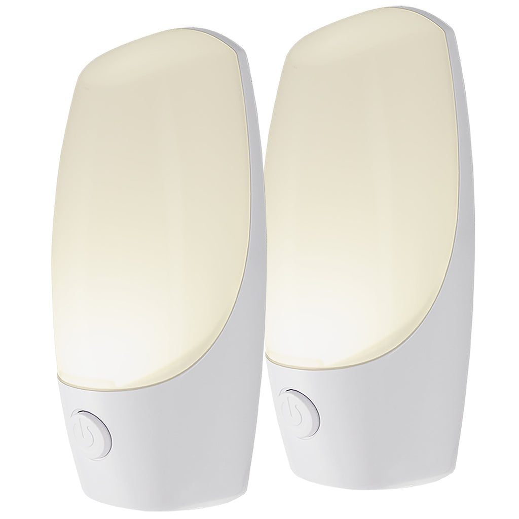 Energizer Manual Button Night Light, 2 Pack, White