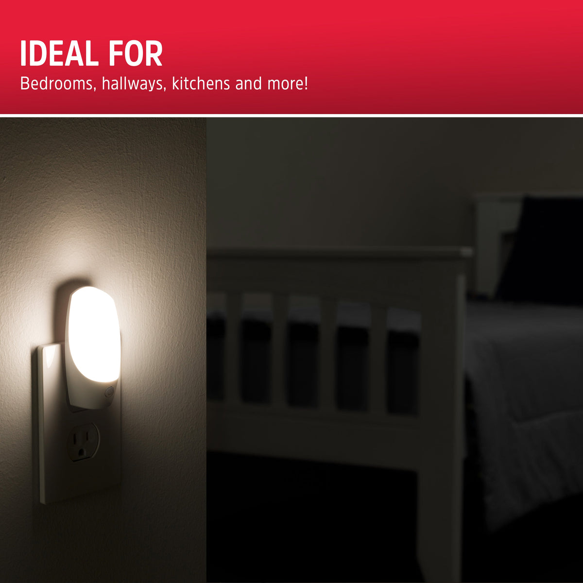 Energizer Manual Button Night Light, 2 Pack, White