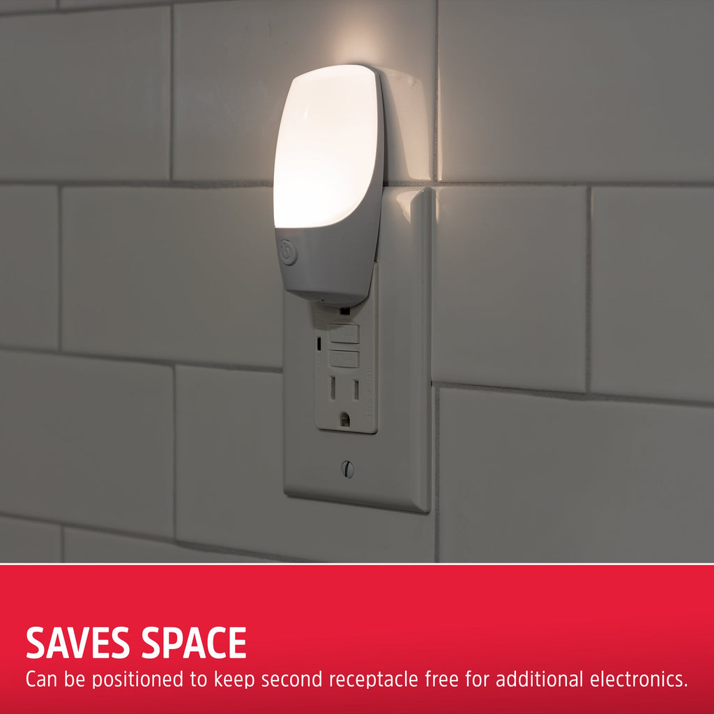 Energizer Manual Button Night Light, 2 Pack, White