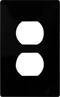 UltraPro Screwless Duplex Receptacle Wallplate, Black