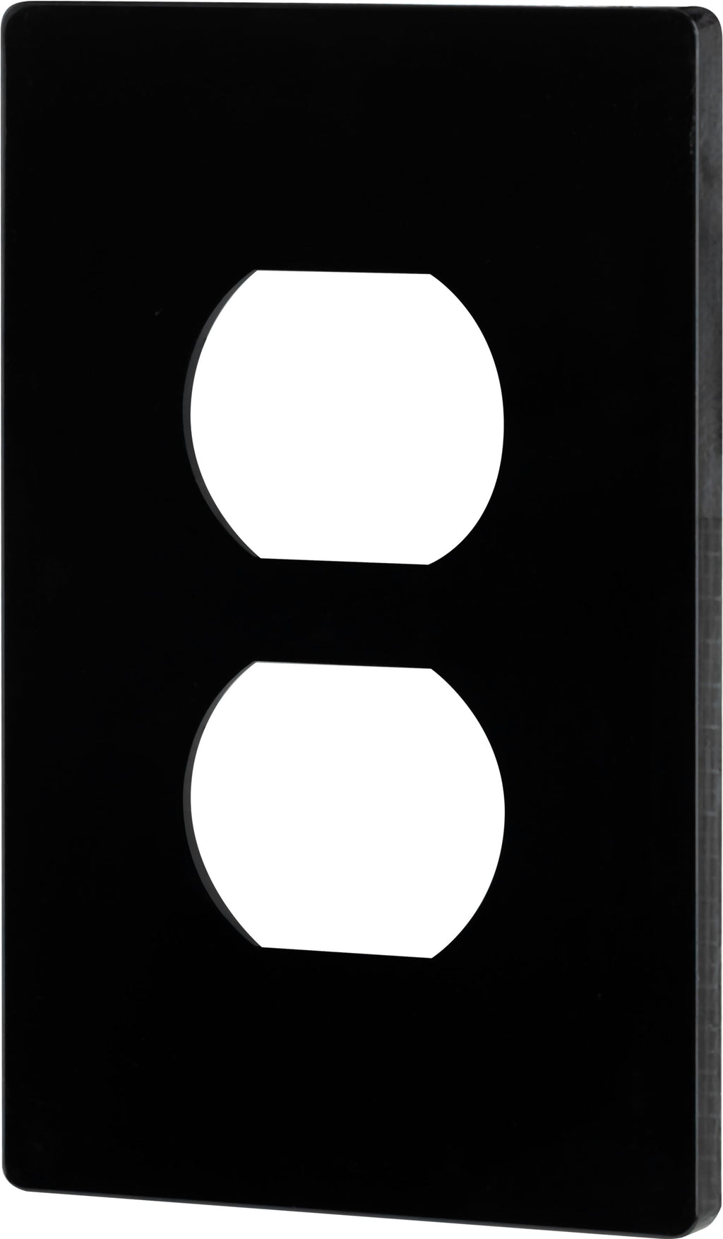 UltraPro Screwless Duplex Receptacle Wallplate, Black