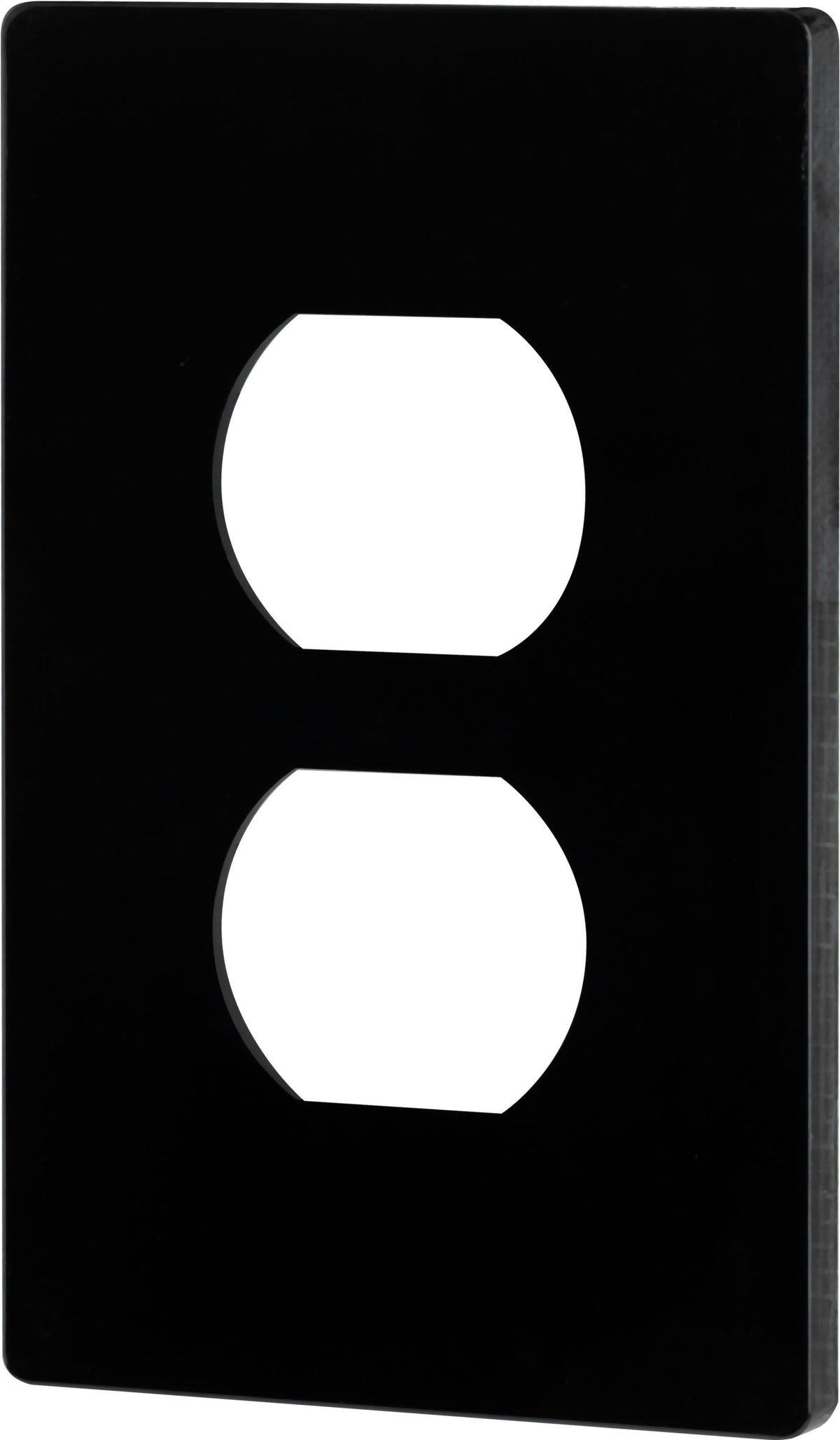 UltraPro Screwless Duplex Receptacle Wallplate, Black