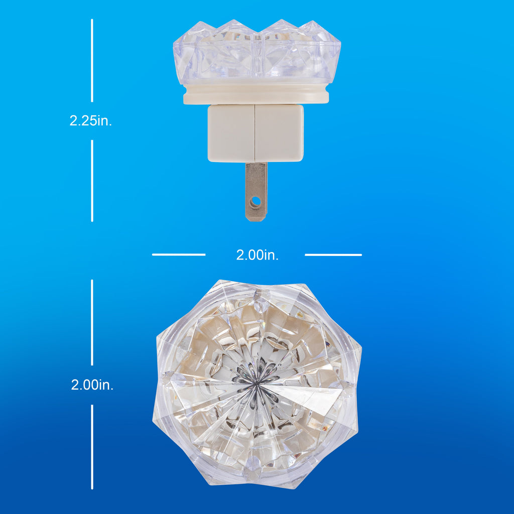 GE SleepLite Jewel Always On LED Night Light, Warm White, 4 Pack