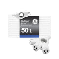 GE 3-Outlet EZGrip Grounded Extension Cord, 50ft., Indoor/Outdoor, White