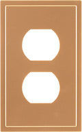 UltraPro Screwless Duplex Receptacle Wallplate, Brushed Bronze