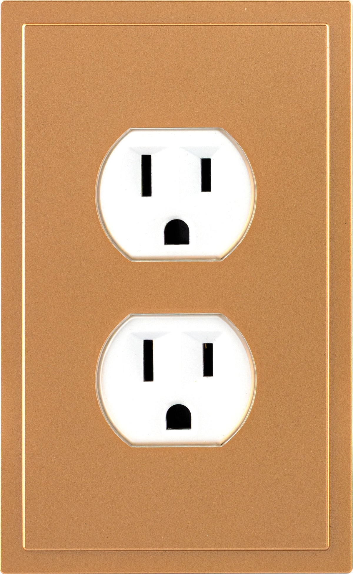 UltraPro Screwless Duplex Receptacle Wallplate, Brushed Bronze