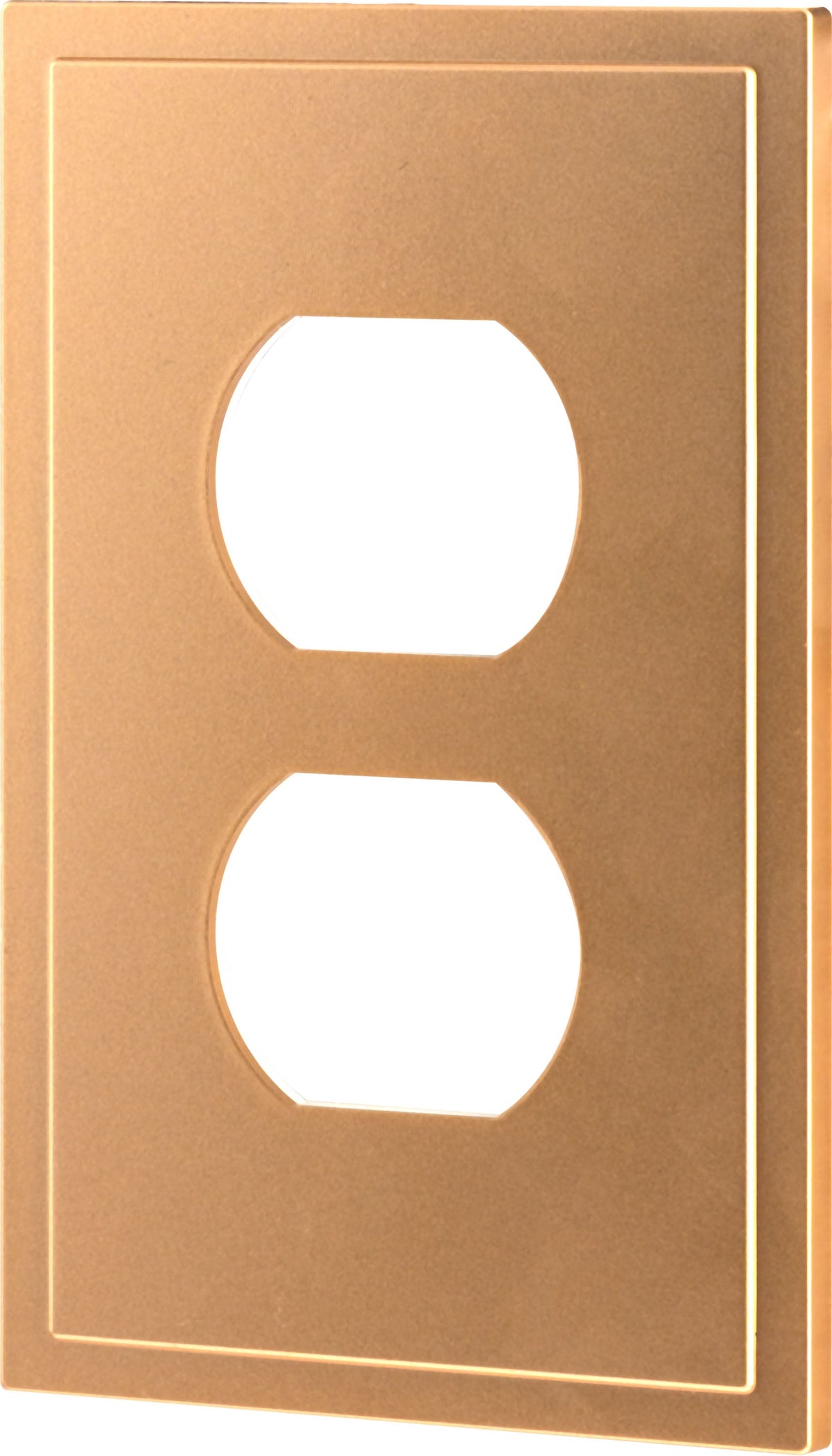 UltraPro Screwless Duplex Receptacle Wallplate, Brushed Bronze
