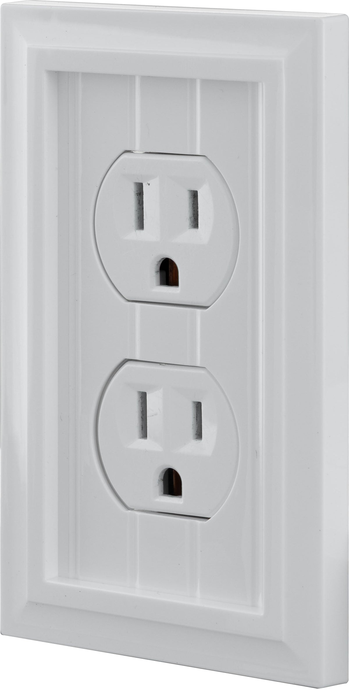 UltraPro Screwless Duplex Receptacle Wallplate, White Coastal