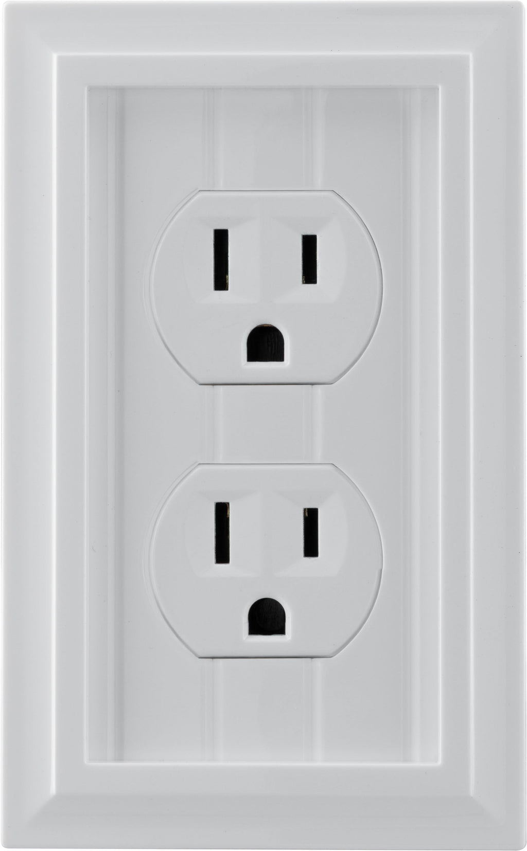 UltraPro Screwless Duplex Receptacle Wallplate, White Coastal