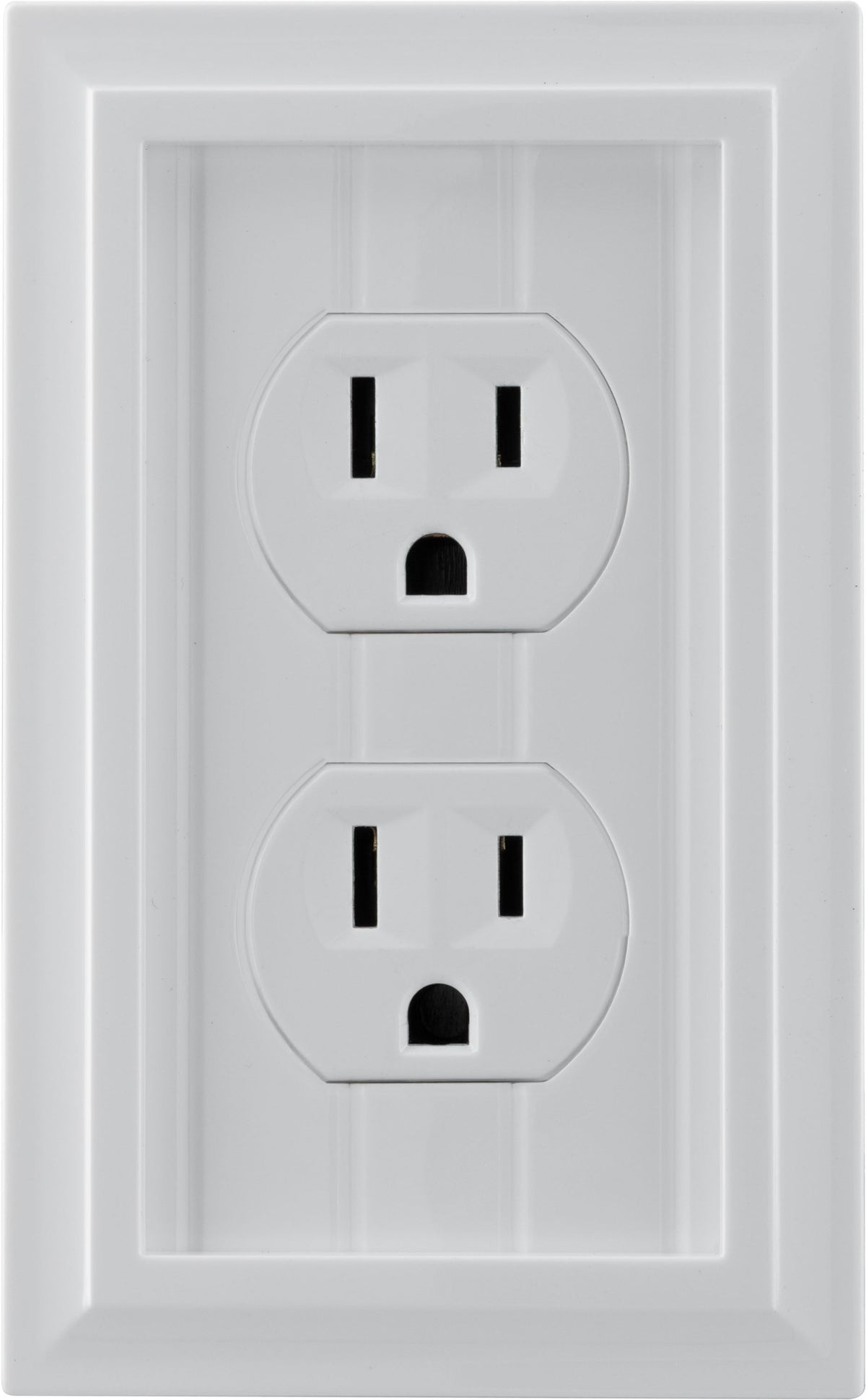 UltraPro Screwless Duplex Receptacle Wallplate, White Coastal