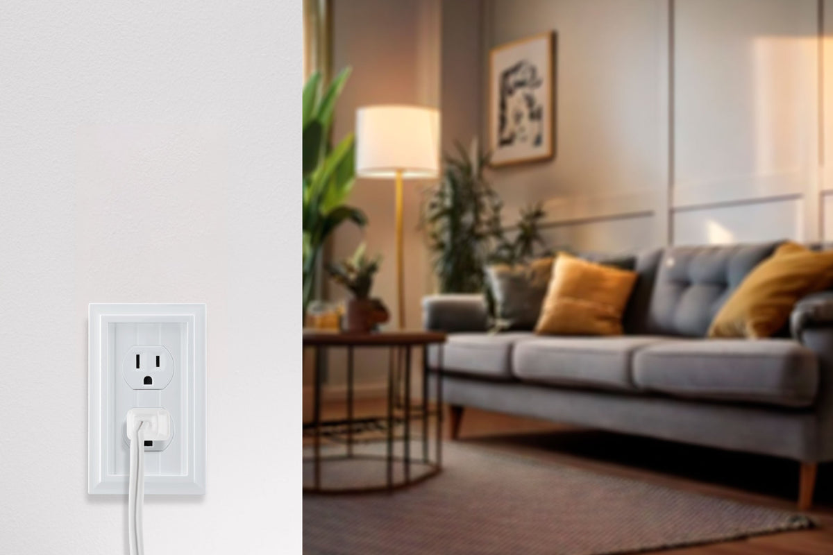 UltraPro Screwless Duplex Receptacle Wallplate, White Coastal
