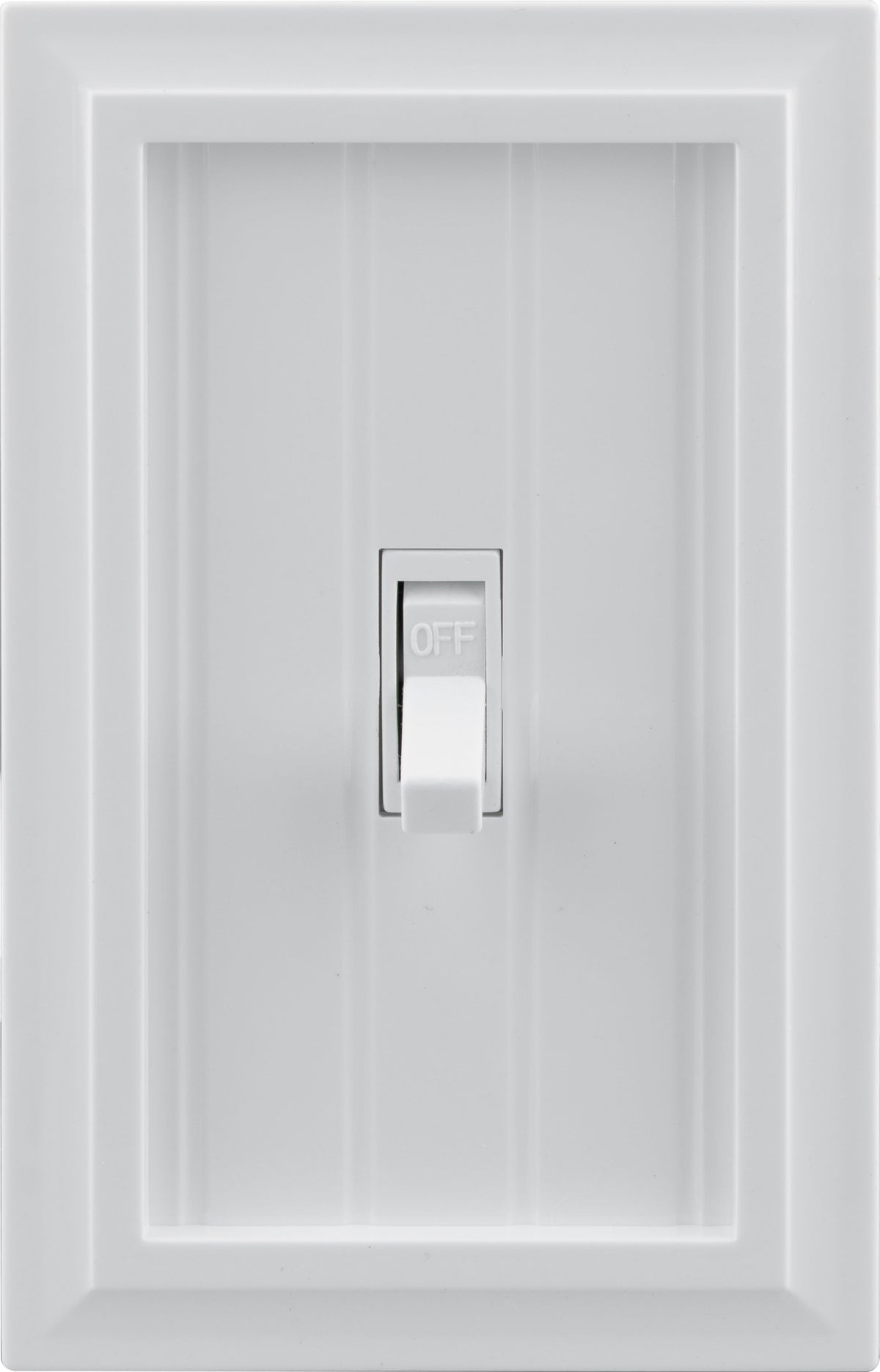 UltraPro Screwless Toggle Switch Wallplate, White Coastal