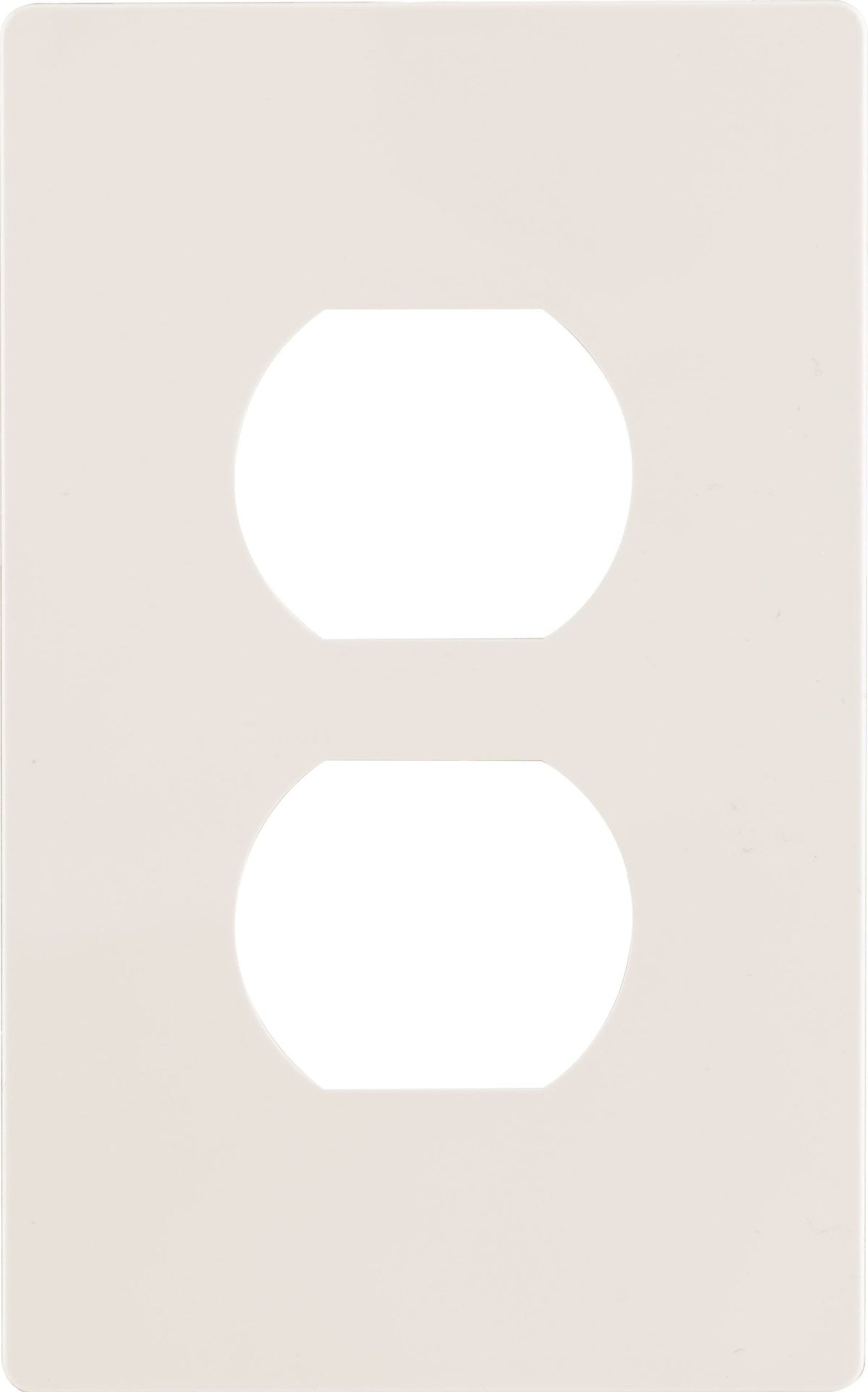 UltraPro Screwless Duplex Receptacle Wallplate, Light Almond