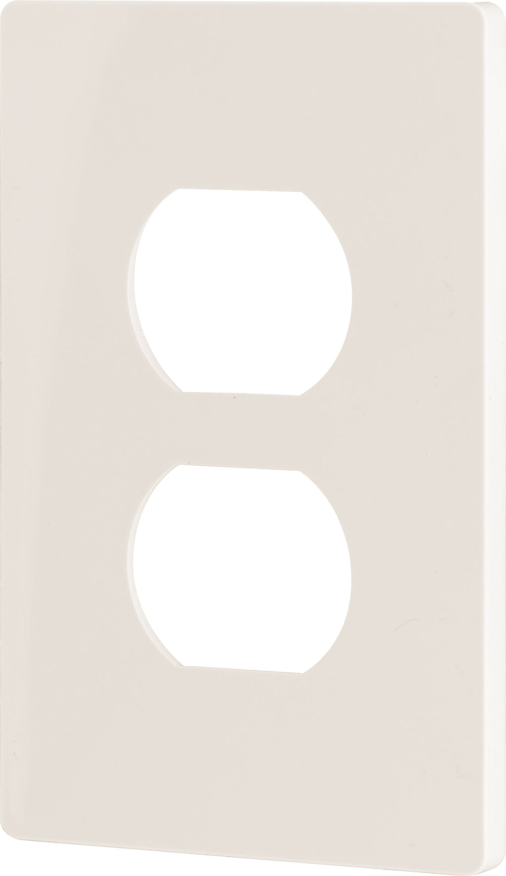 UltraPro Screwless Duplex Receptacle Wallplate, Light Almond