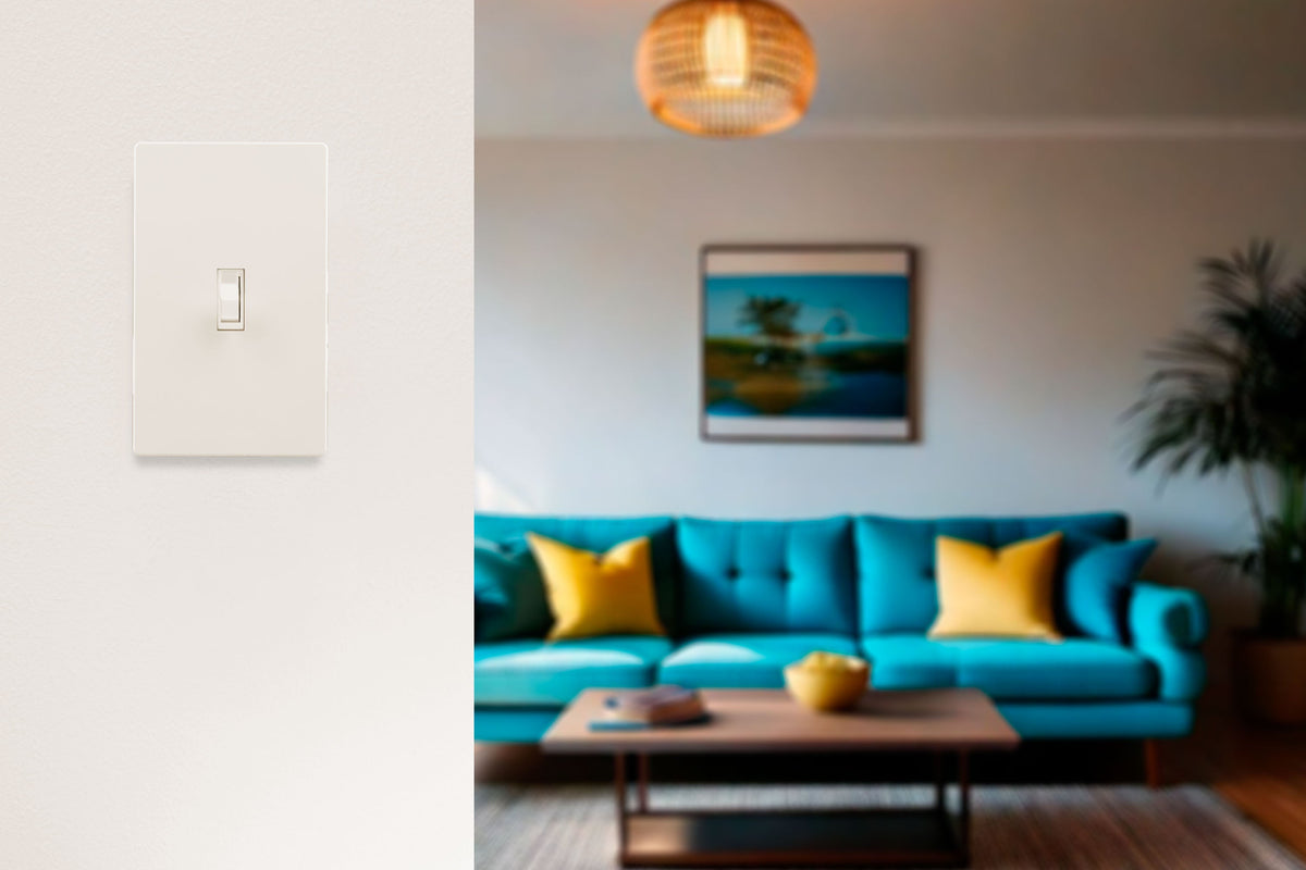 UltraPro Screwless Toggle Switch Wallplate, Light Almond