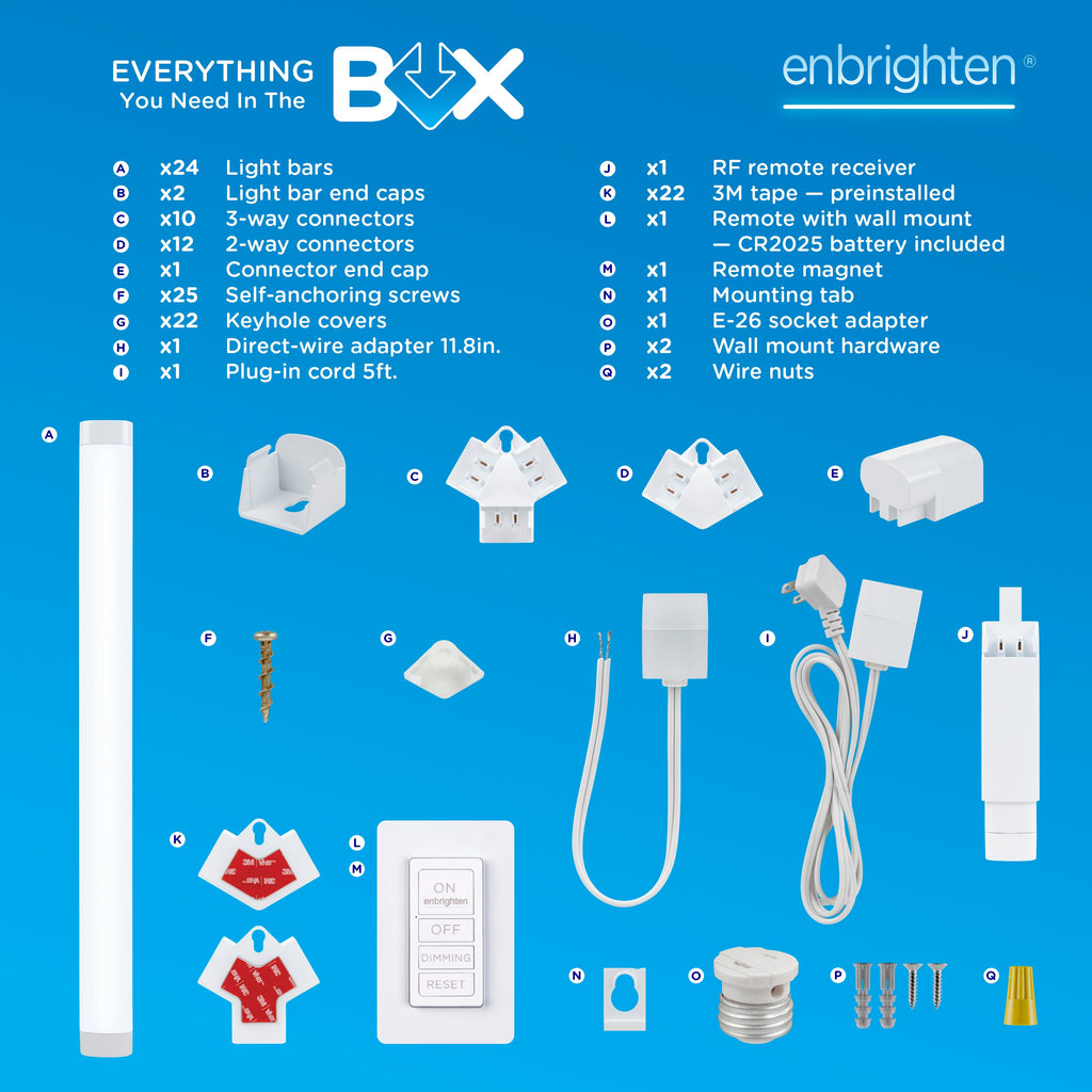 Enbrighten UltraBrite Hex Lights, 24 Light Bars