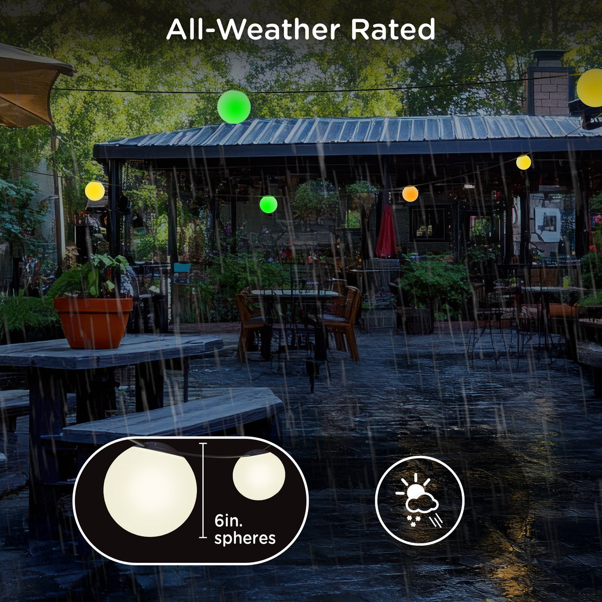 Enbrighten VIBE Wi-Fi Sphere Lights, 12 Lights, 57ft.