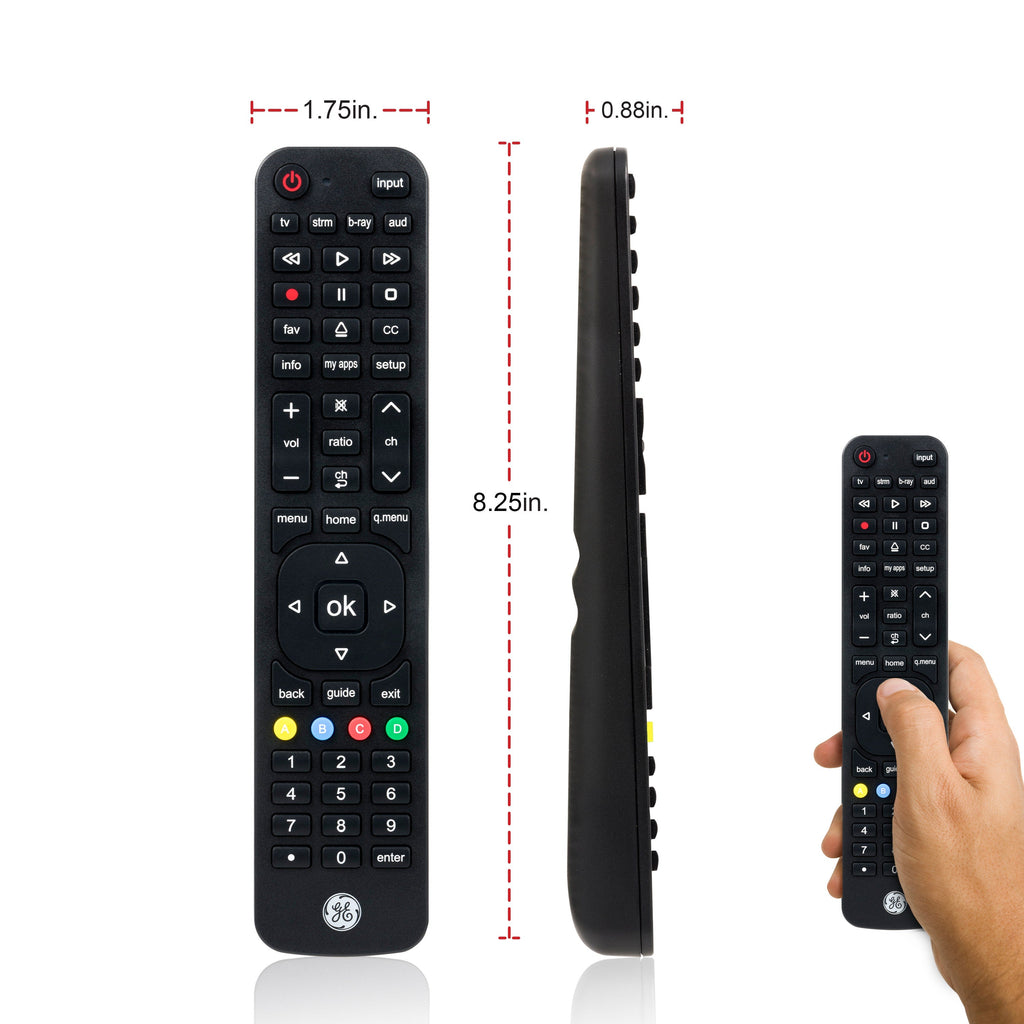 GE 4-Device Universal LG Replacement Remote, Black