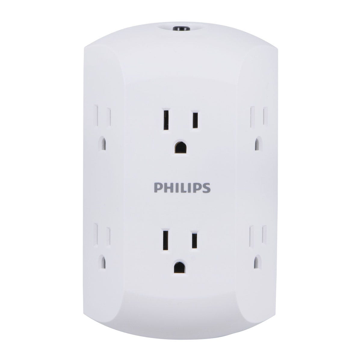 Philips 6-Outlet Wall Tap, White