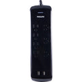 Philips 7-Outlet 2-USB 4ft. Surge Protector, Black