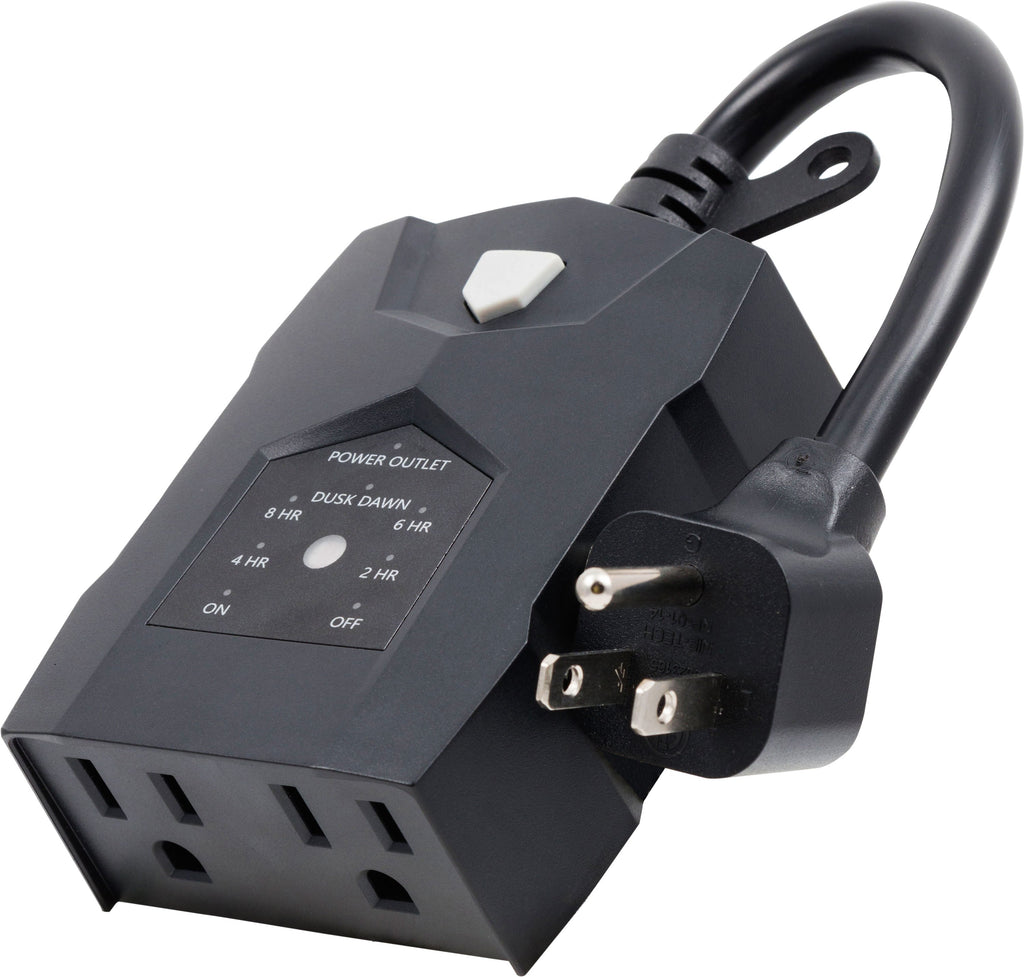 UltraPro 2-Outlet Outdoor Light-Sensing Digital Timer