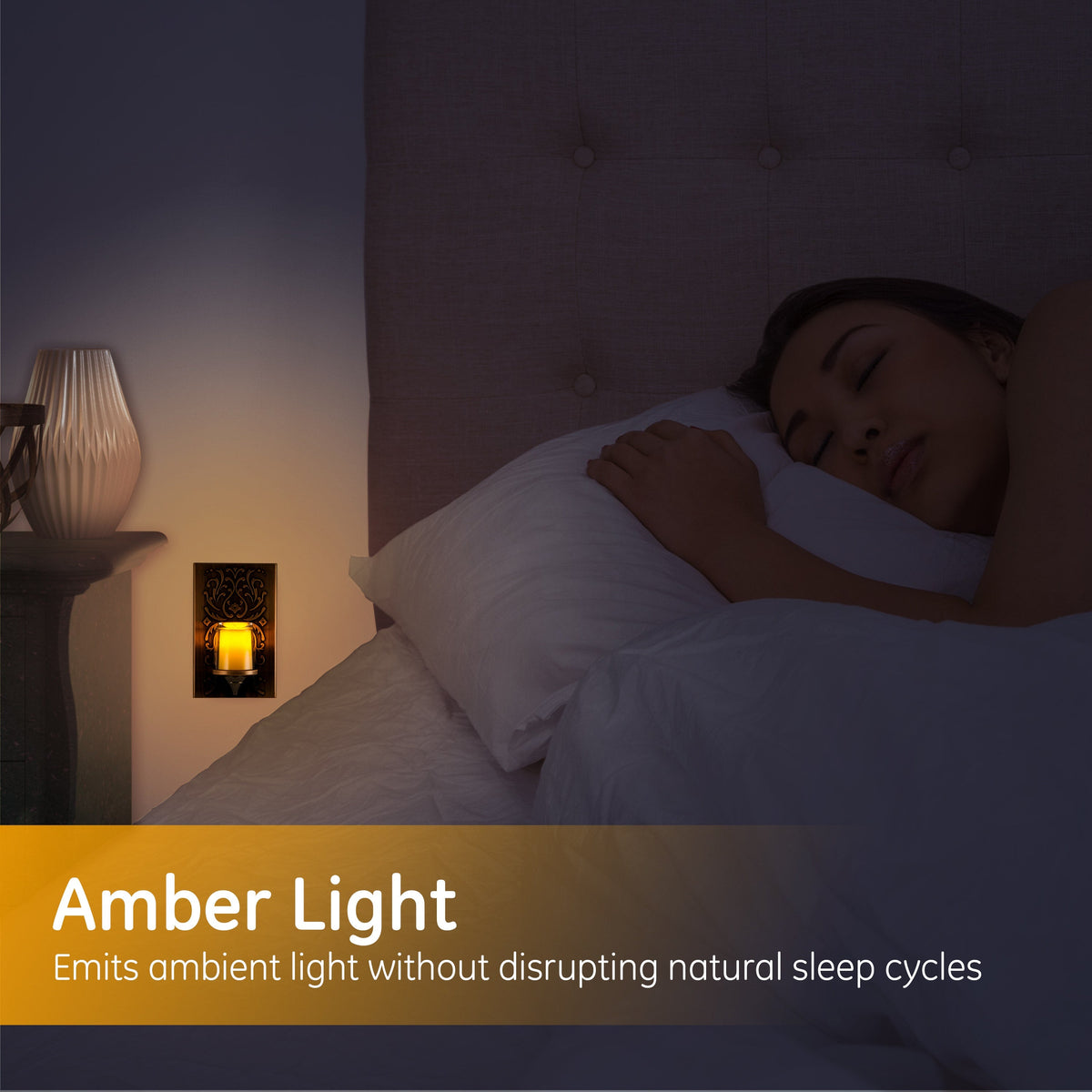 GE CandleLite Light Sensing LED Night Light, Oil-Rubbed Bronze
