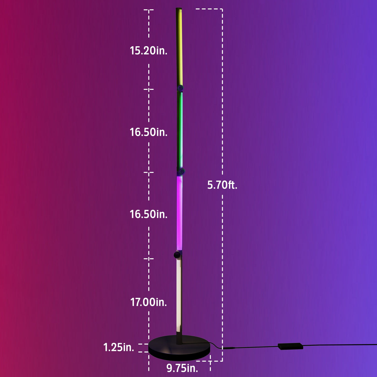 Enbrighten WiFi VIBE Spectrum Color-Changing Adjustable Accent Lamp