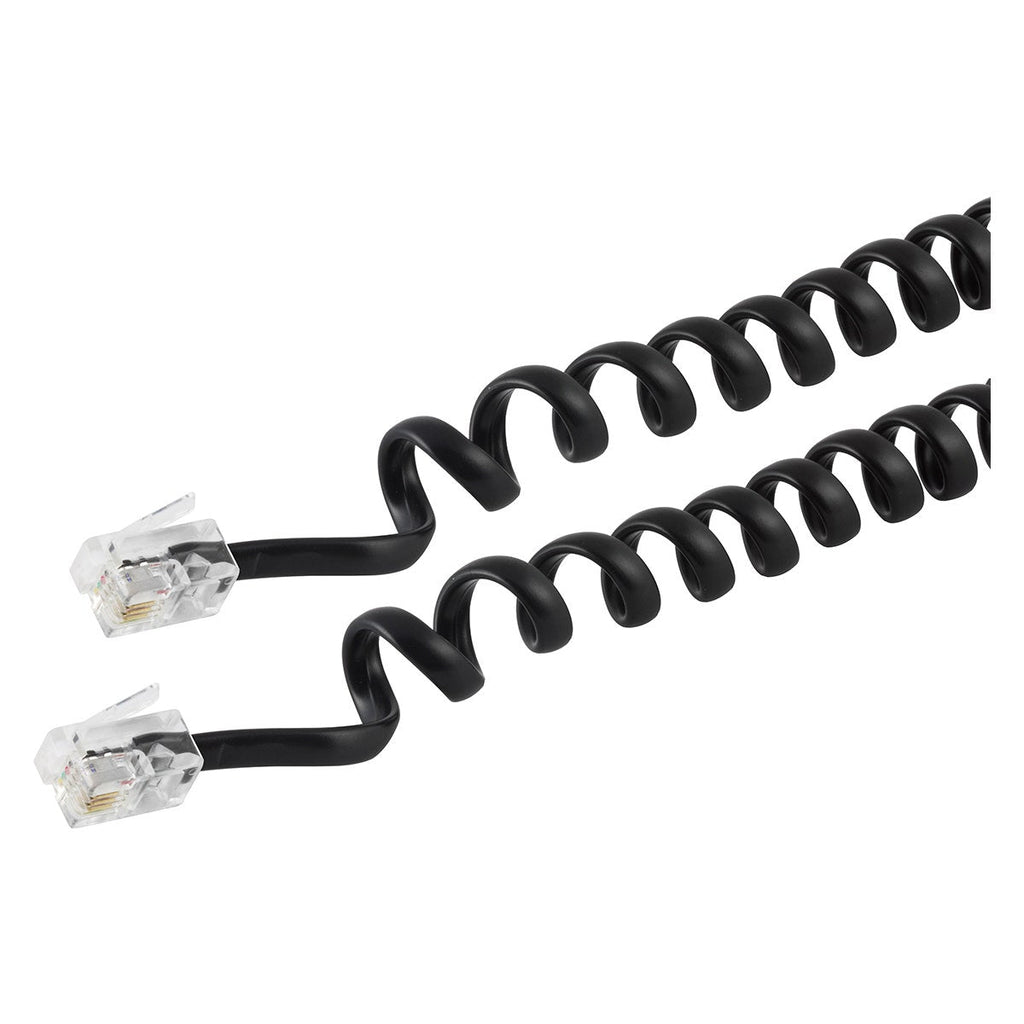 Power Gear 12 ft. Coiled Handset Cord, Black