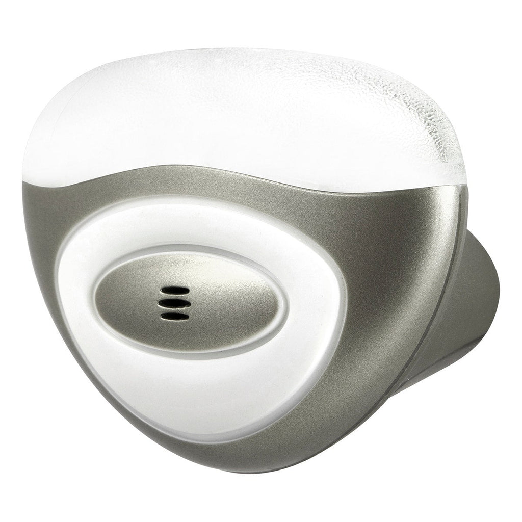 GE Mini Light Sensing LED Night Light, Silver