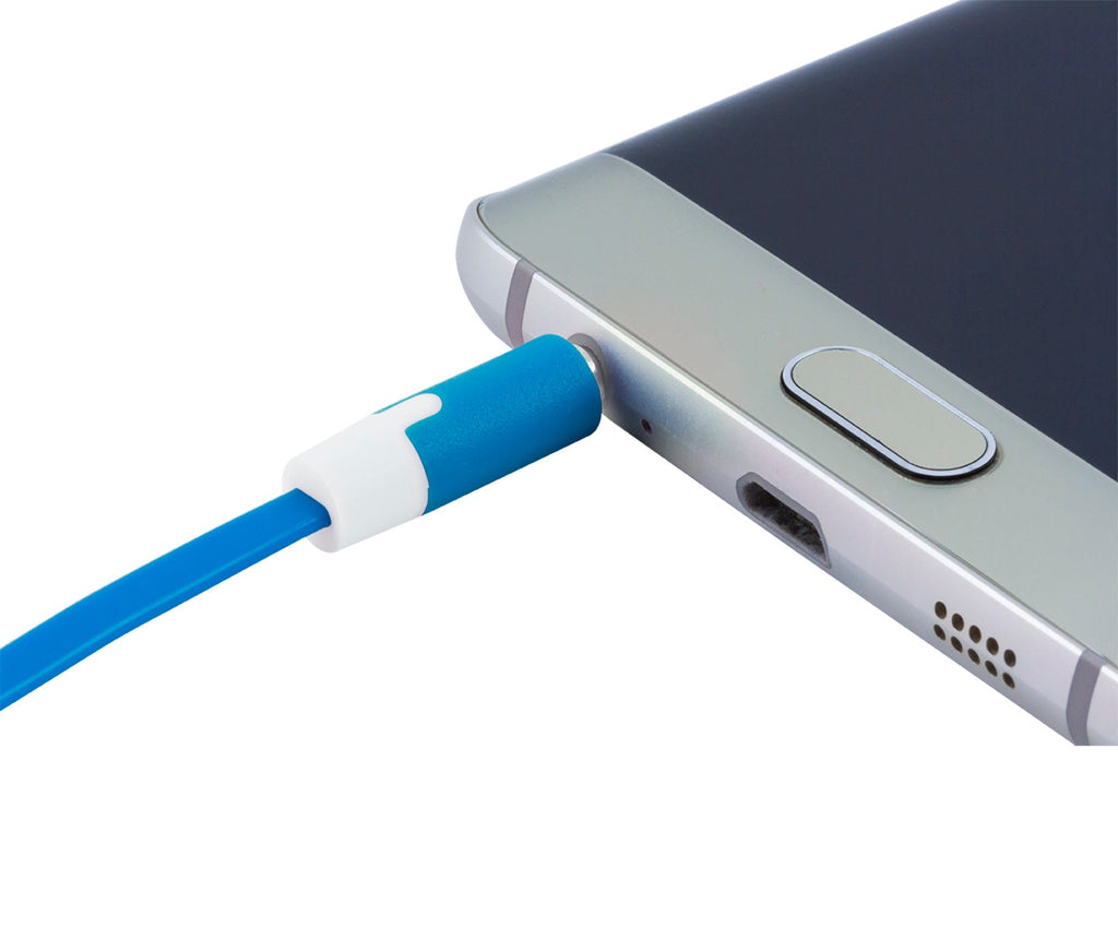 Uber 3ft. 3.5mm Auxiliary Audio Cable, Blue/White