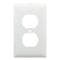 Power Gear Duplex Outlet Oversized Wall Plate, White