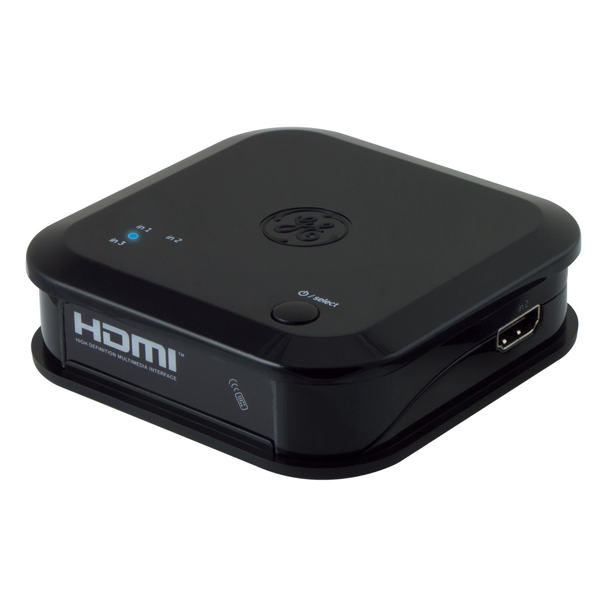 GE 3-Device HDMI Switch with Wireless Remote, Black