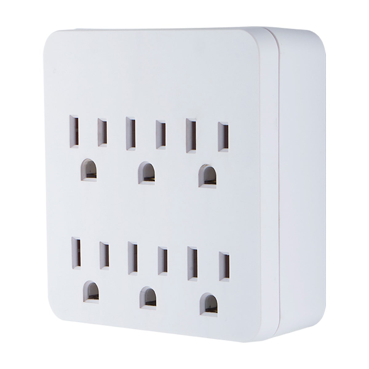 GE 6-Outlet Wall Tap with Surge Protection, White